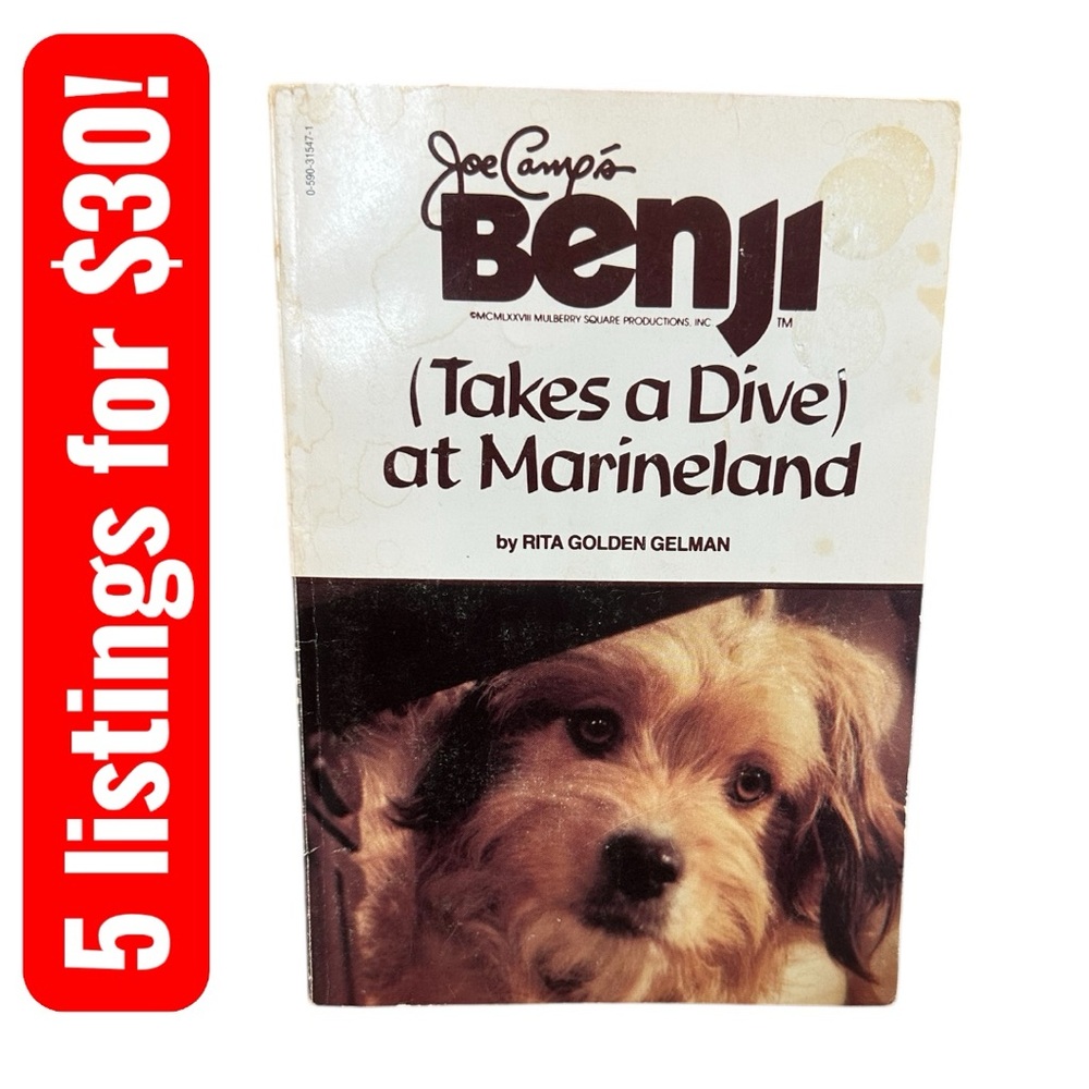 Vintage Children’s Book Beni Takes a Dive at Marineland Book Rita Golden Gelman